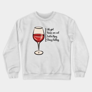 Size Chart Glass of wine Crewneck Sweatshirt